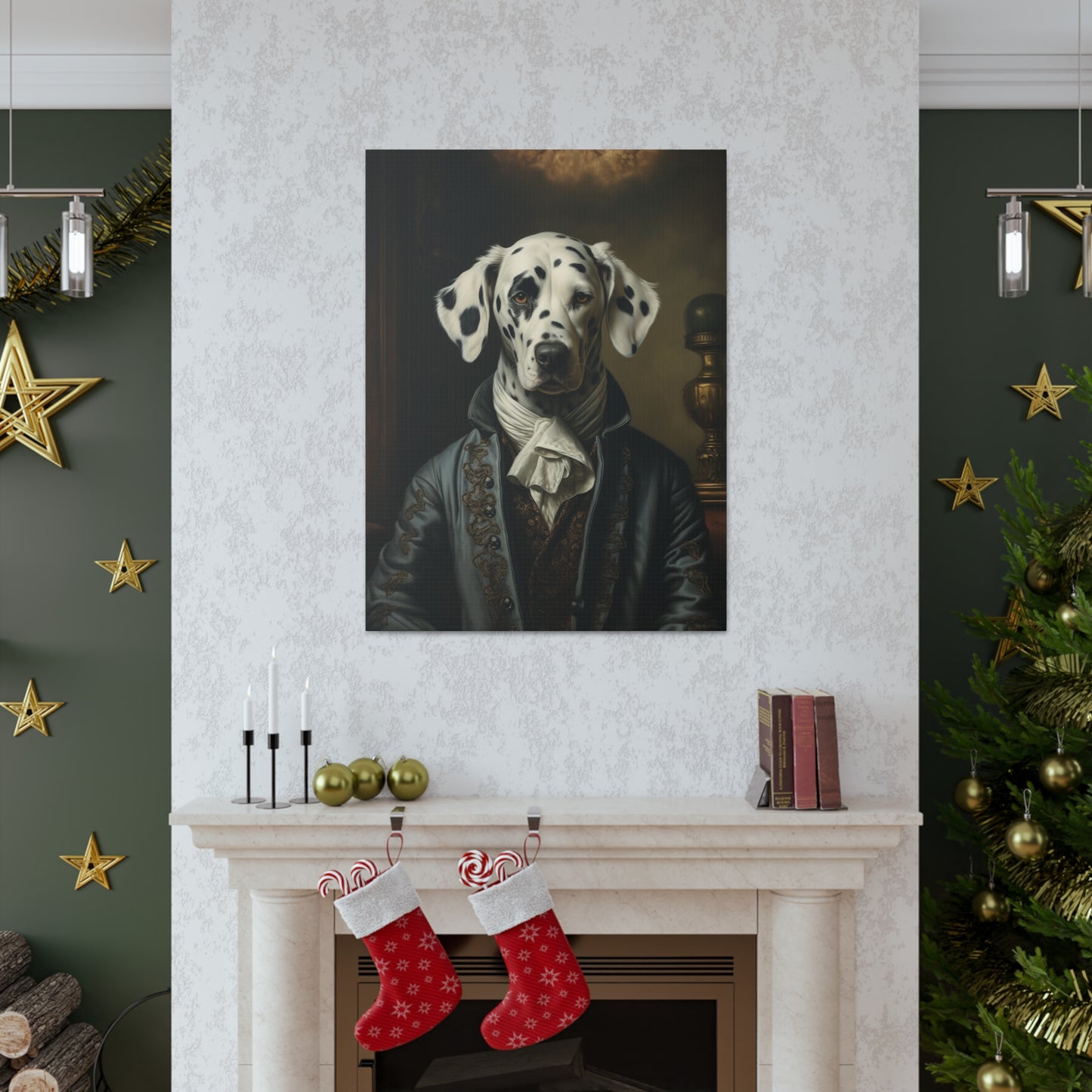 Dalmatian - 19th Century Writer - Pet Portrait Canvas