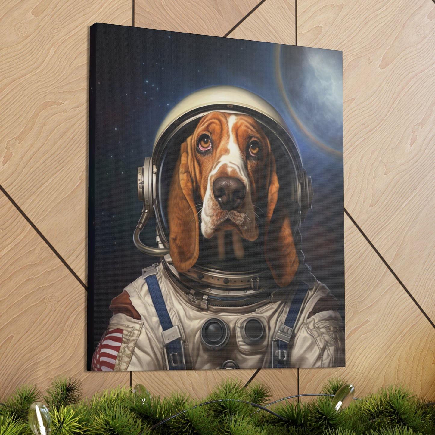 Basset Hound - Astronaut - Pet Portrait Canvas