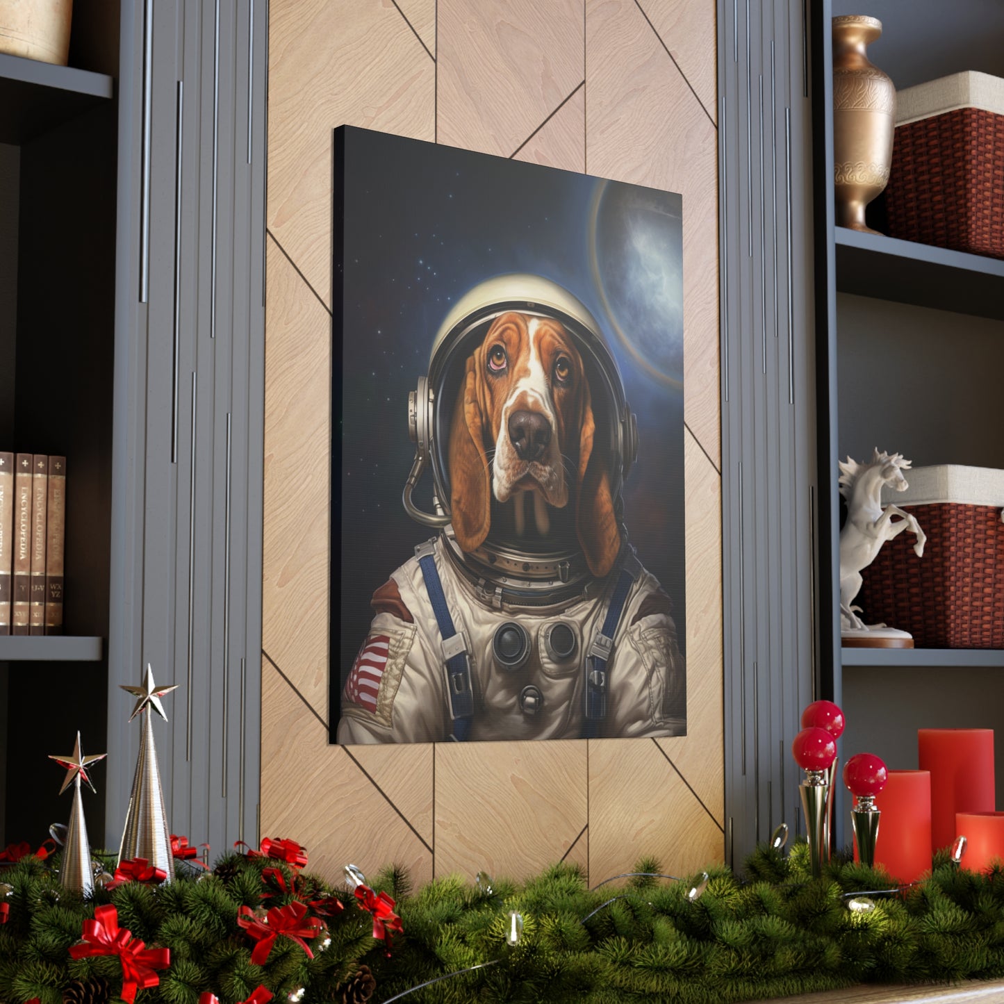 Basset Hound - Astronaut - Pet Portrait Canvas