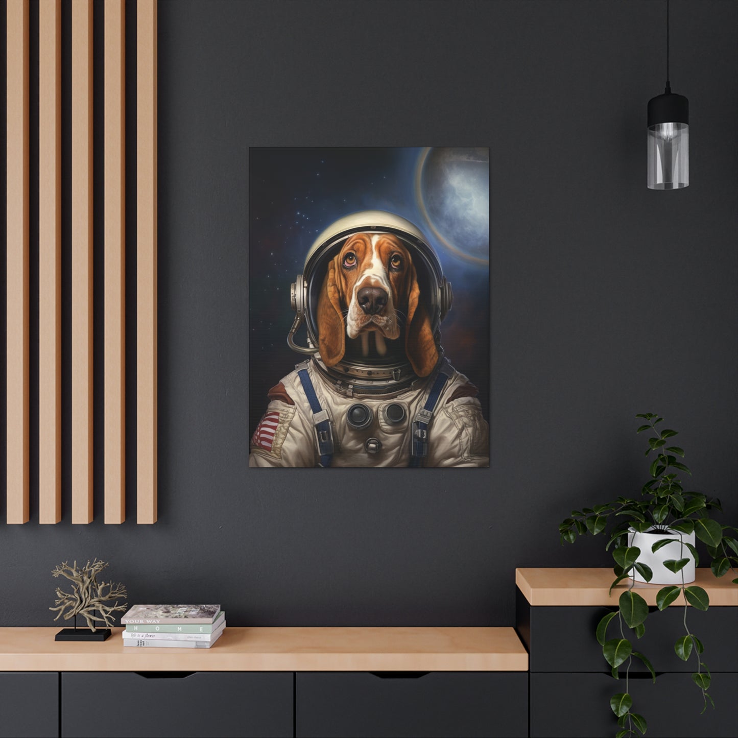 Basset Hound - Astronaut - Pet Portrait Canvas