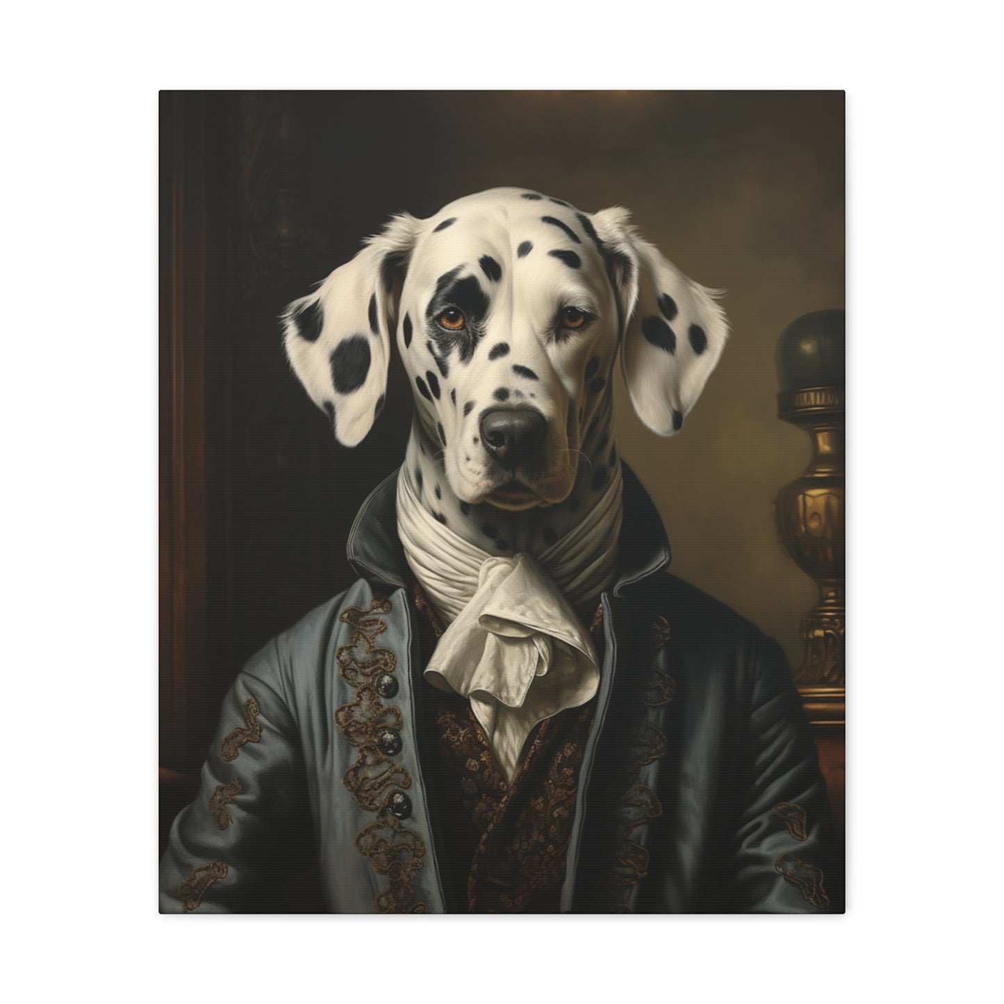 Dalmatian - 19th Century Writer - Pet Portrait Canvas