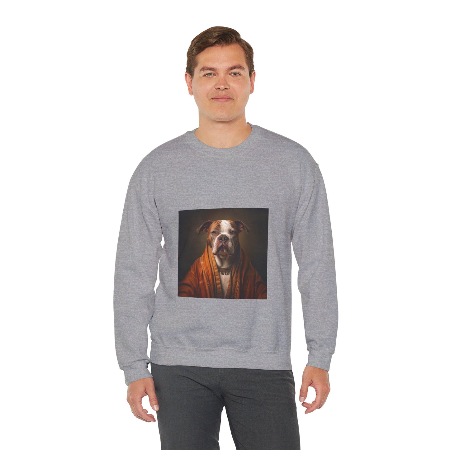 Bulldog - Monk - Pet Portrait Unisex Crewneck Sweatshirt