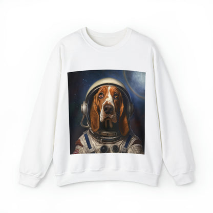 Basset Hound - Astronaut - Pet Portrait Unisex Crewneck Sweatshirt