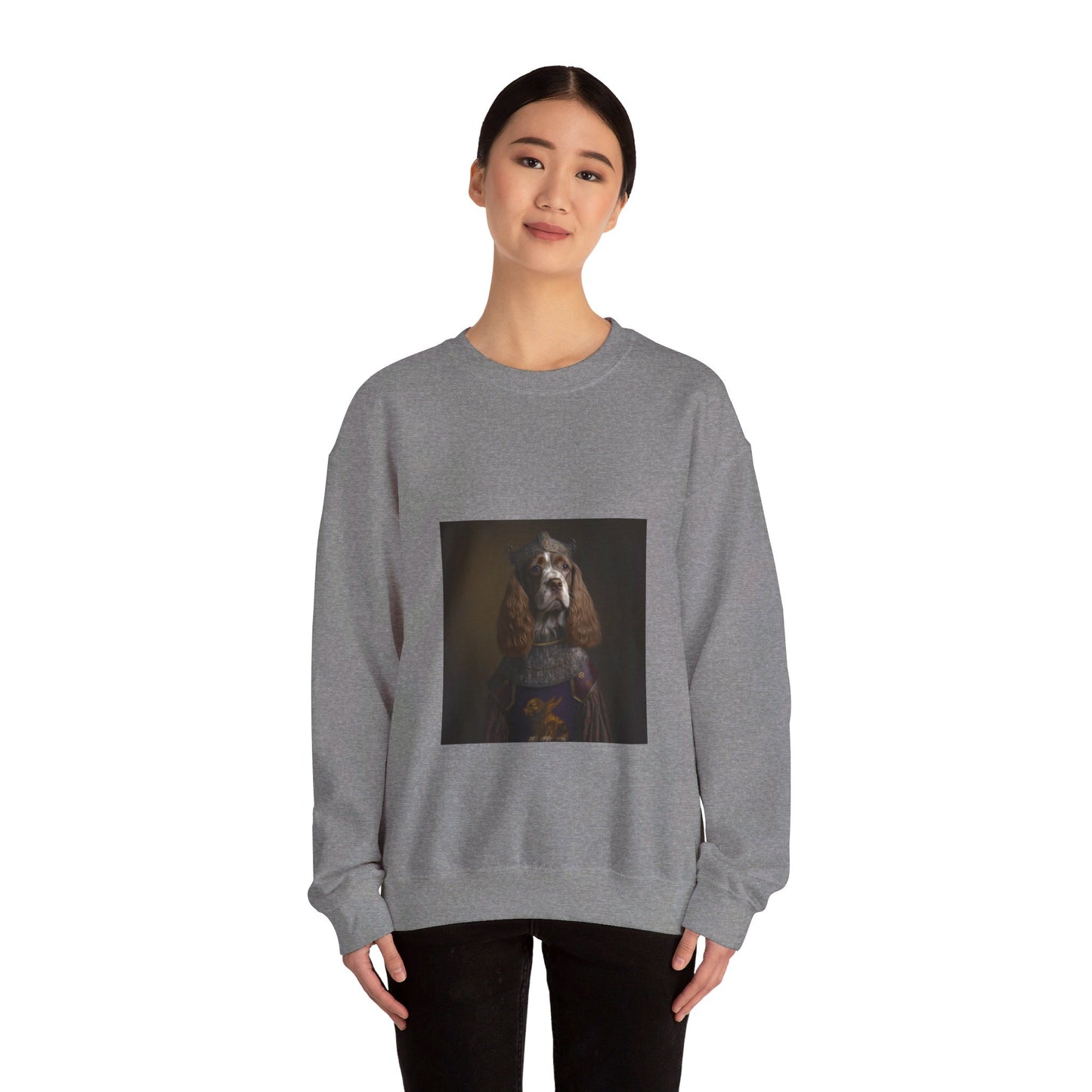 Cocker Spaniel - 15th Century Knight - Pet Portrait Unisex Crewneck Sweatshirt