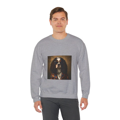 Cavalier King Charles Spaniel - 20th Century Rockstar - Pet Portrait Unisex Crewneck Sweatshirt