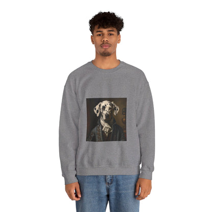 Dalmatian - 19th Century Writer - Pet Portrait Unisex Crewneck Sweatshirt