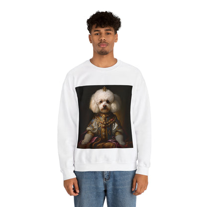 Bichon Frisé - 17th Century European Monarch - Pet Portrait Unisex Crewneck Sweatshirt