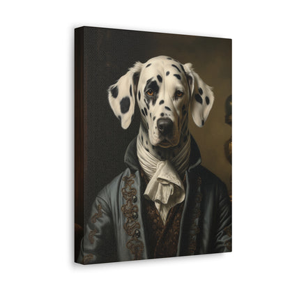 Dalmatian - 19th Century Writer - Pet Portrait Canvas