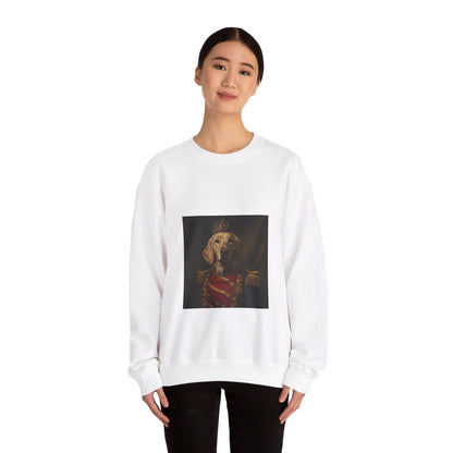 Golden Retriever - 14th Century Naval Officer - Pet Portrait Unisex Crewneck Sweatshirt