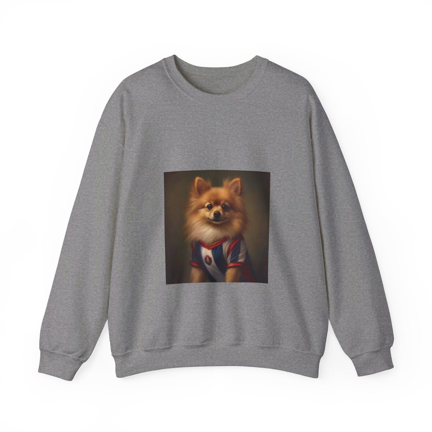 Pomeranian - 20th Century Soccer Player - Pet Portrait Unisex Crewneck Sweatshirt