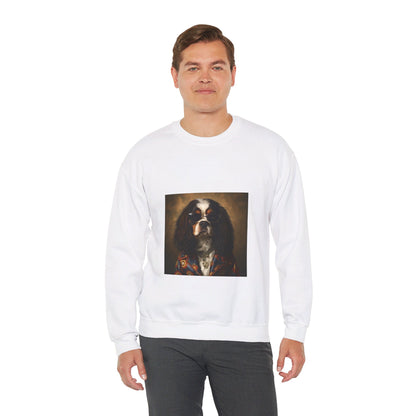 Cavalier King Charles Spaniel - 20th Century Rockstar - Pet Portrait Unisex Crewneck Sweatshirt