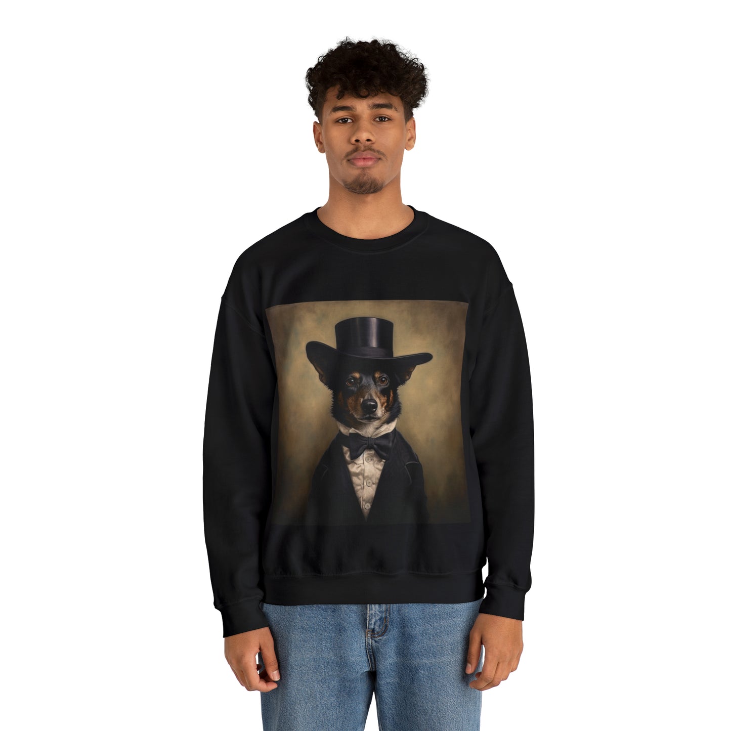 Australian Shepard - 19th Century Politician - Pet Portrait Unisex Crewneck Sweatshirt