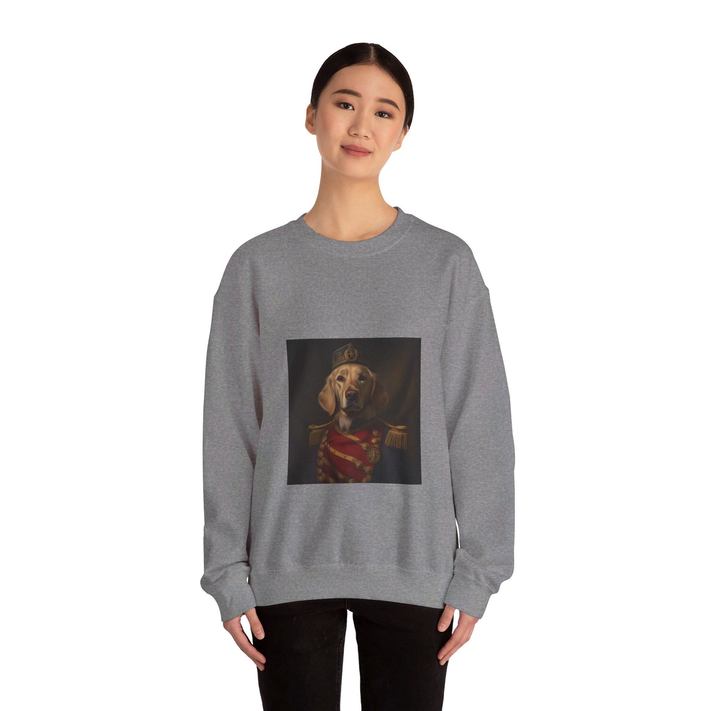 Golden Retriever - 14th Century Naval Officer - Pet Portrait Unisex Crewneck Sweatshirt