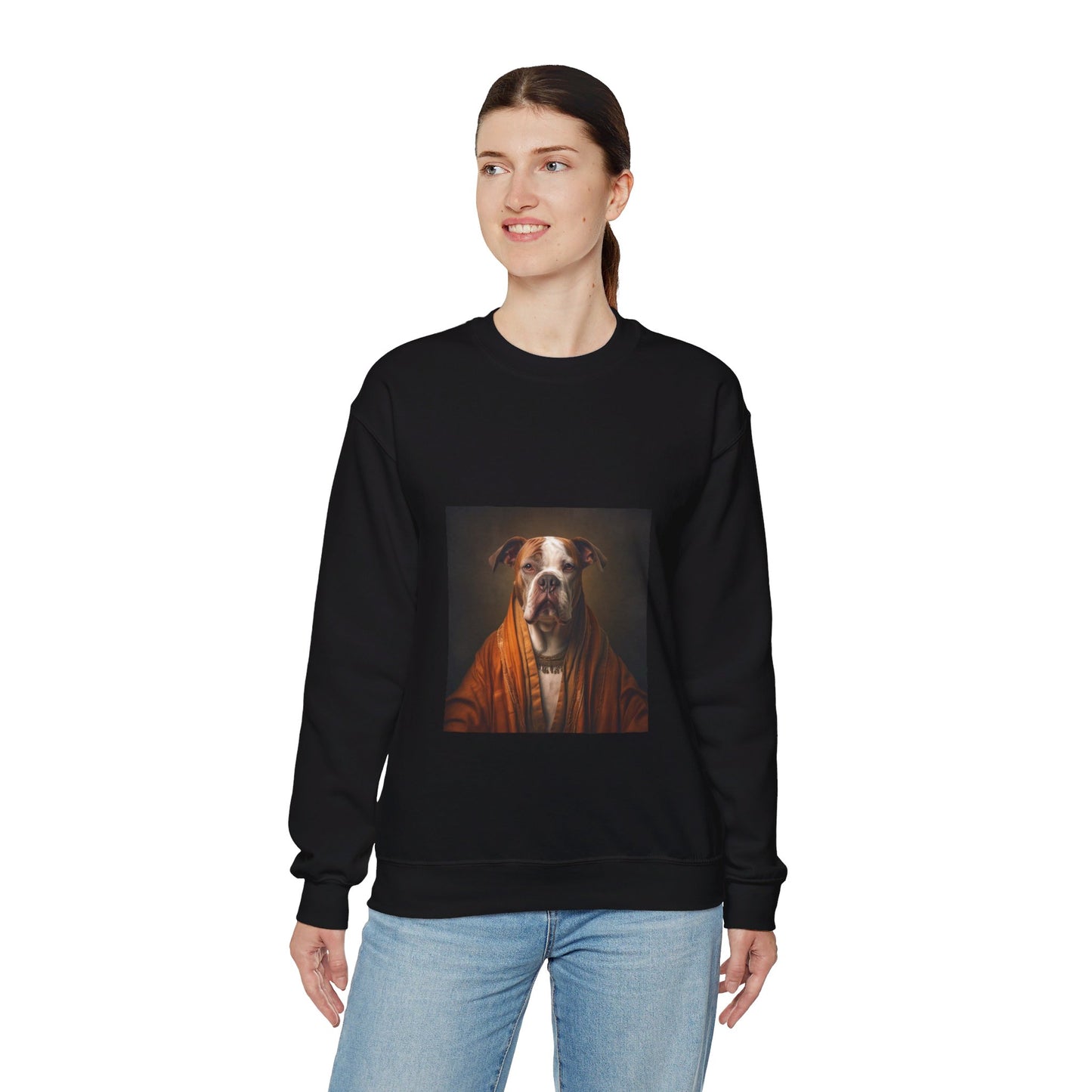 Bulldog - Monk - Pet Portrait Unisex Crewneck Sweatshirt