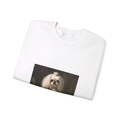 Pekingese - 18th Century Composer - Pet Portrait Unisex Crewneck Sweatshirt