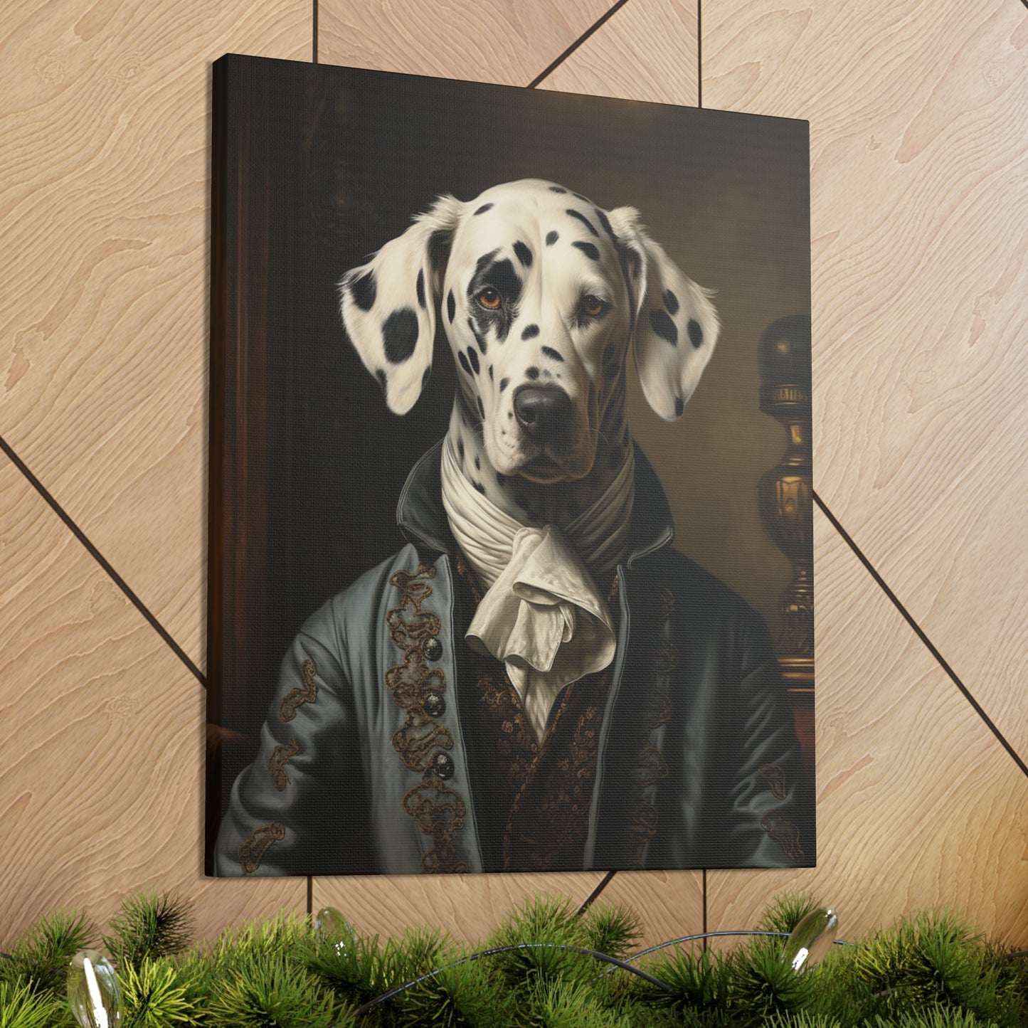 Dalmatian - 19th Century Writer - Pet Portrait Canvas