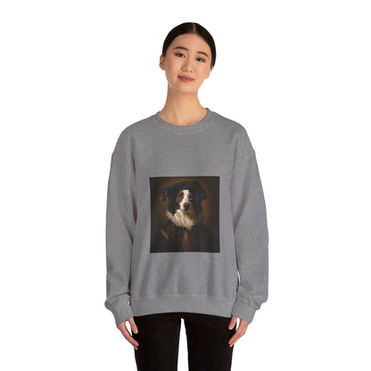 Border Collie - Renaissance Painter - Pet Portrait Unisex Crewneck Sweatshirt