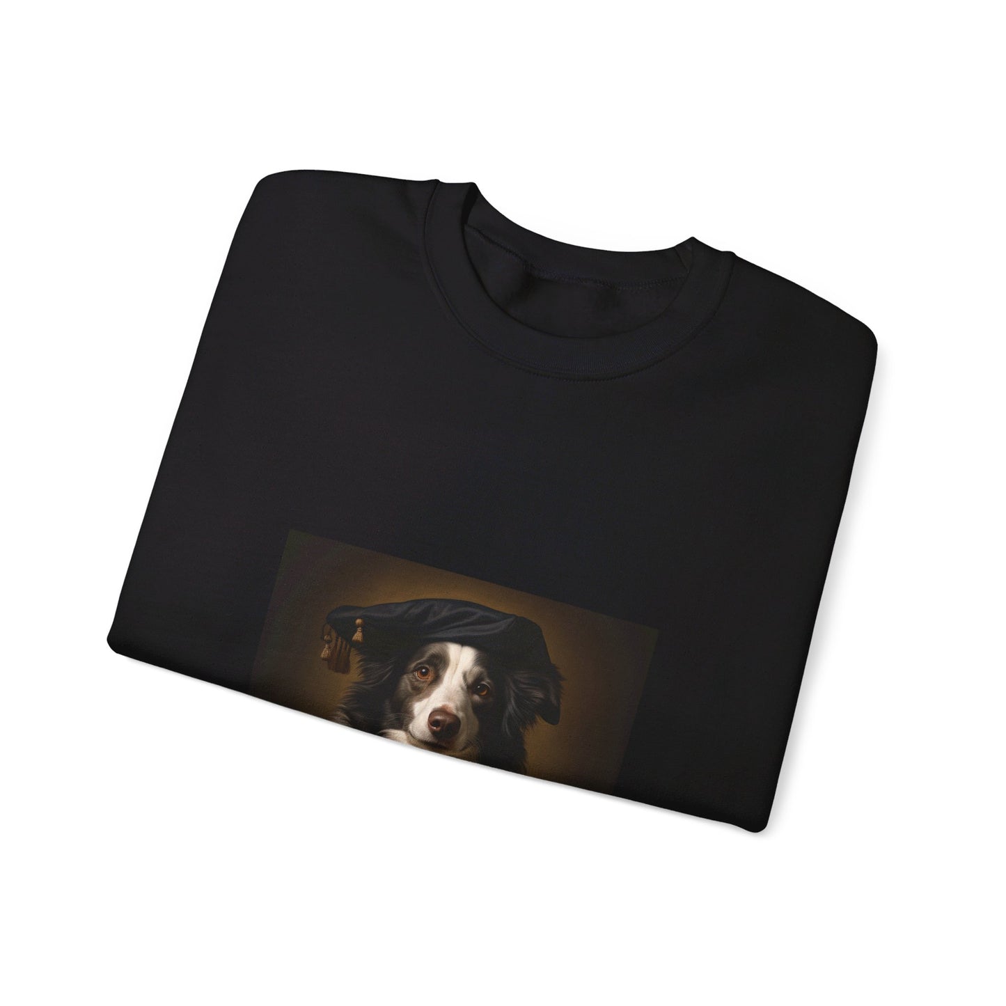 Border Collie - Renaissance Painter - Pet Portrait Unisex Crewneck Sweatshirt