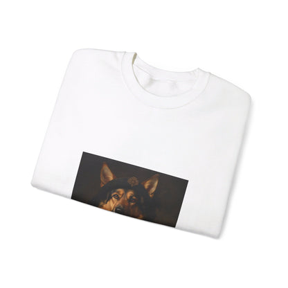 German Shepard - 17th Century Explorer - Pet Portrait Unisex Crewneck Sweatshirt