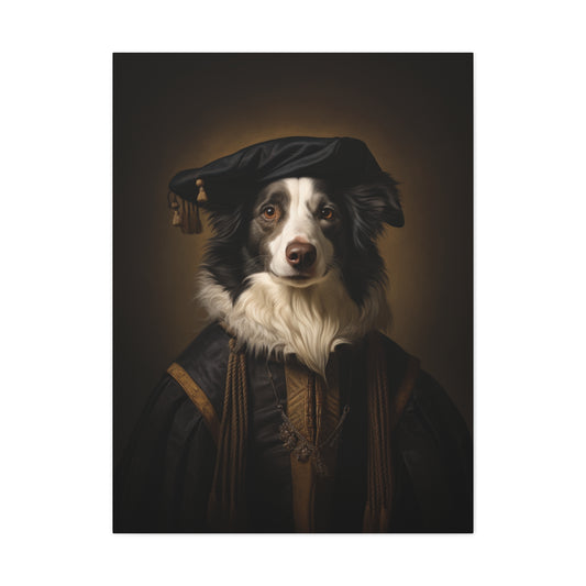 Border Collie - Renaissance Painter - Pet Portrait Canvas