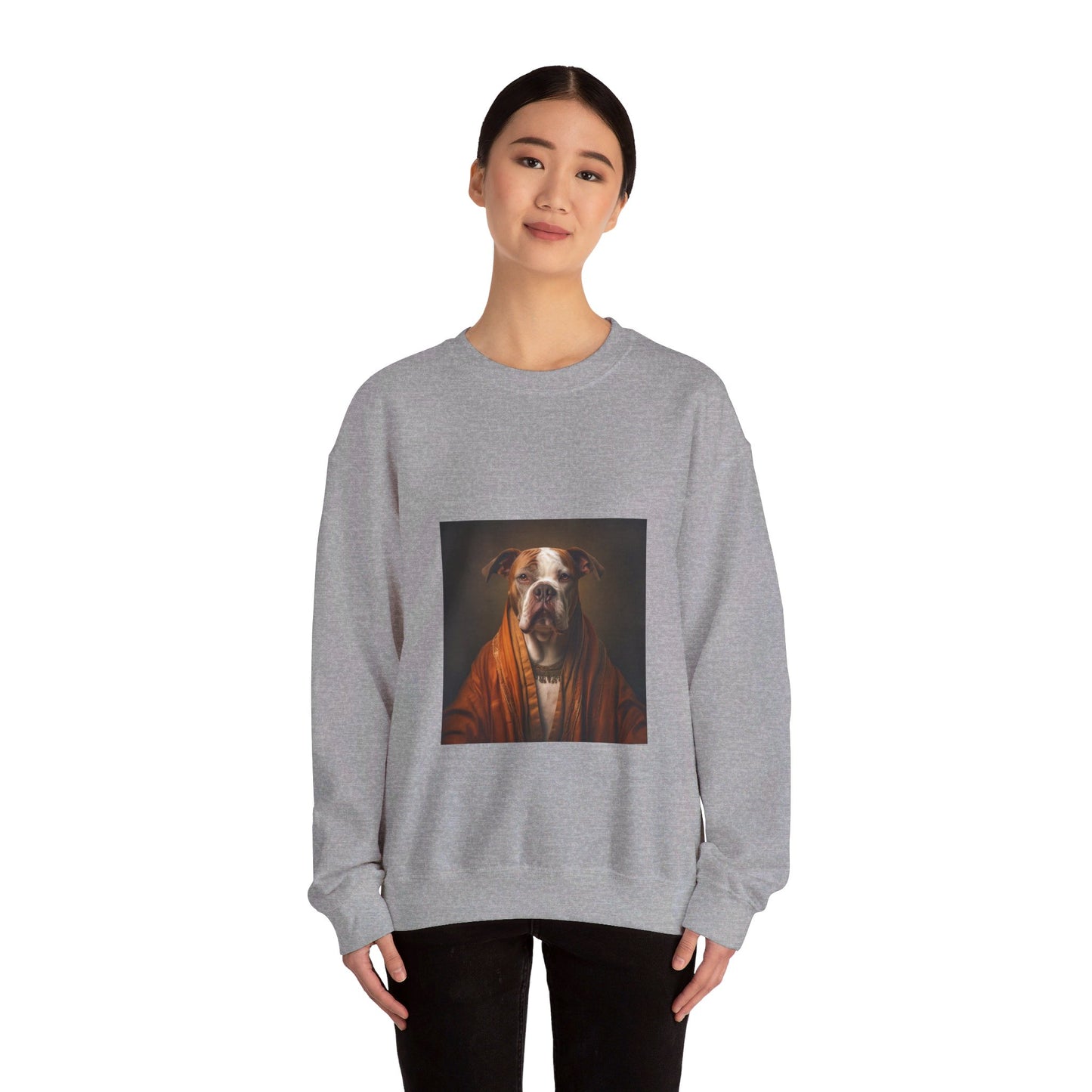 Bulldog - Monk - Pet Portrait Unisex Crewneck Sweatshirt