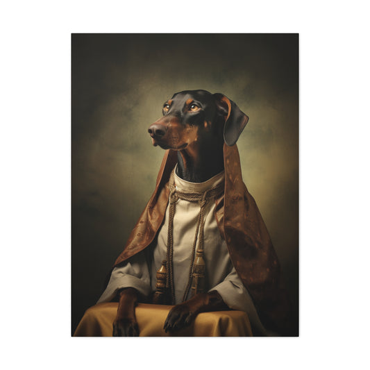 Dobermann - 12th Century Saint - Pet Portrait Canvas