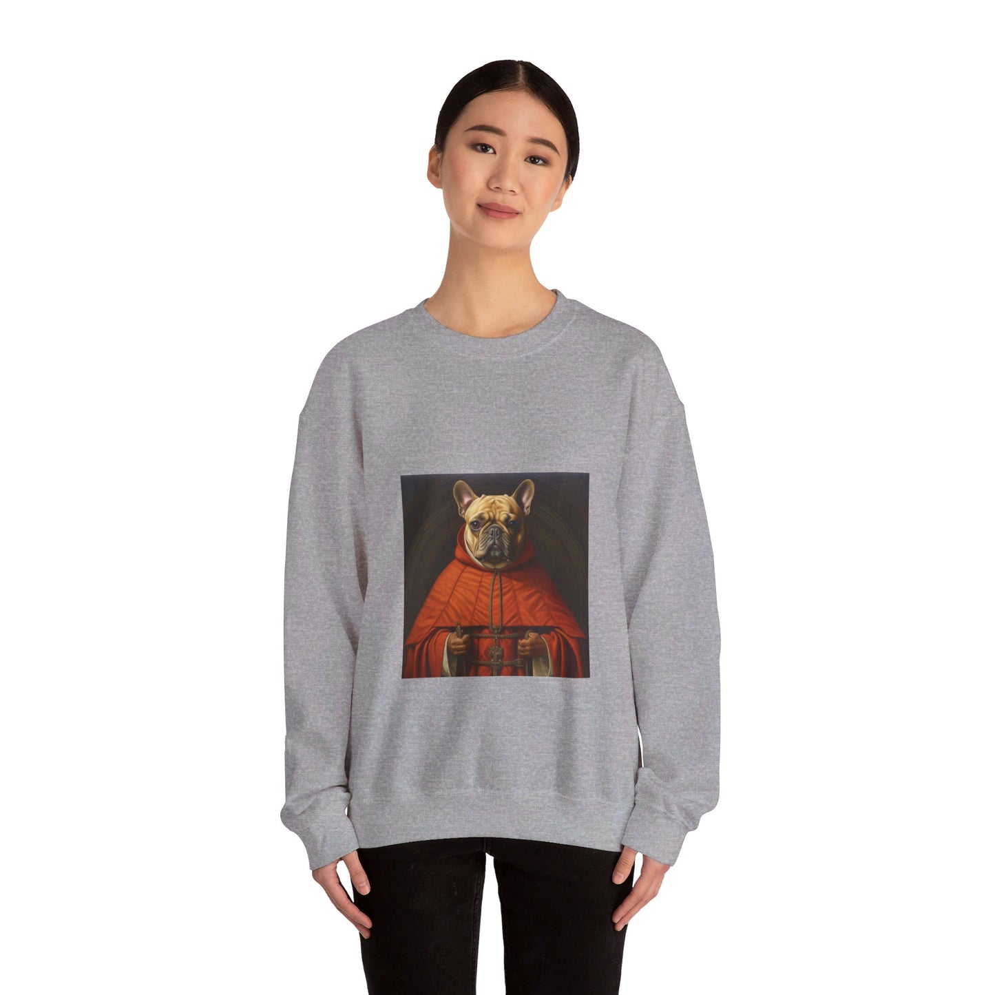 French Bulldog - 11th Century Friar - Pet Portrait Unisex Crewneck Sweatshirt