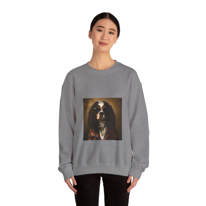 Cavalier King Charles Spaniel - 20th Century Rockstar - Pet Portrait Unisex Crewneck Sweatshirt