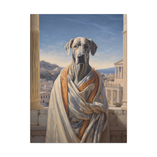 Great Dane - Ancient Greek Philosopher - Pet Portrait Canvas