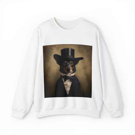 Australian Shepard - 19th Century Politician - Pet Portrait Unisex Crewneck Sweatshirt