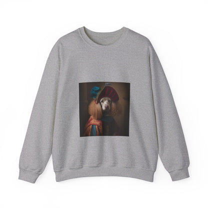 Poodle - 9th Century Jester - Pet Portrait Unisex Crewneck Sweatshirt