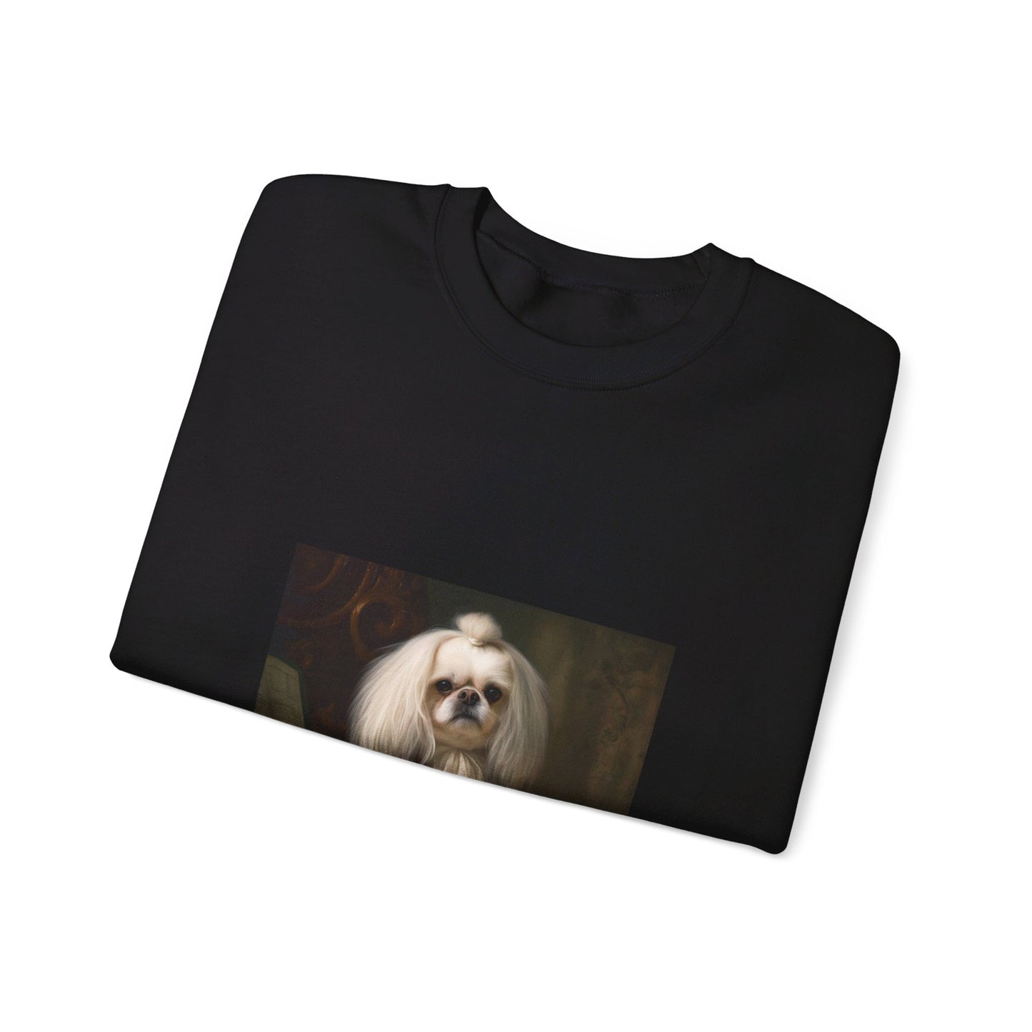 Pekingese - 18th Century Composer - Pet Portrait Unisex Crewneck Sweatshirt