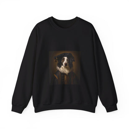 Border Collie - Renaissance Painter - Pet Portrait Unisex Crewneck Sweatshirt