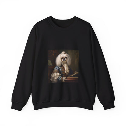 Pekingese - 18th Century Composer - Pet Portrait Unisex Crewneck Sweatshirt