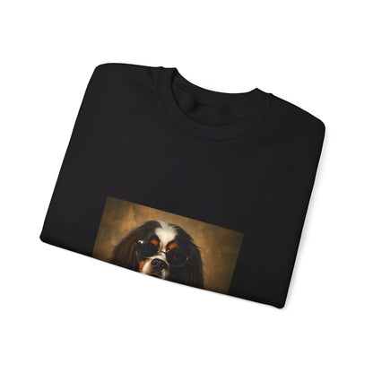 Cavalier King Charles Spaniel - 20th Century Rockstar - Pet Portrait Unisex Crewneck Sweatshirt