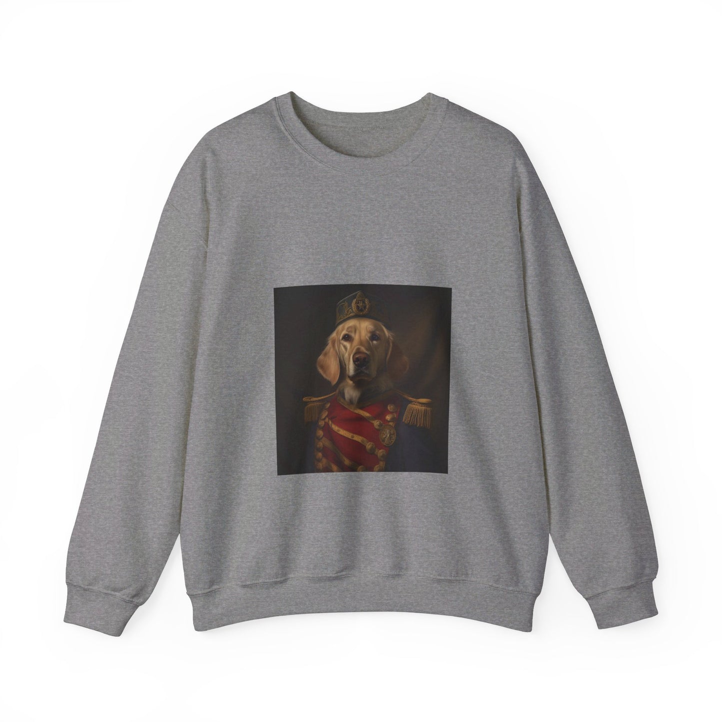 Golden Retriever - 14th Century Naval Officer - Pet Portrait Unisex Crewneck Sweatshirt