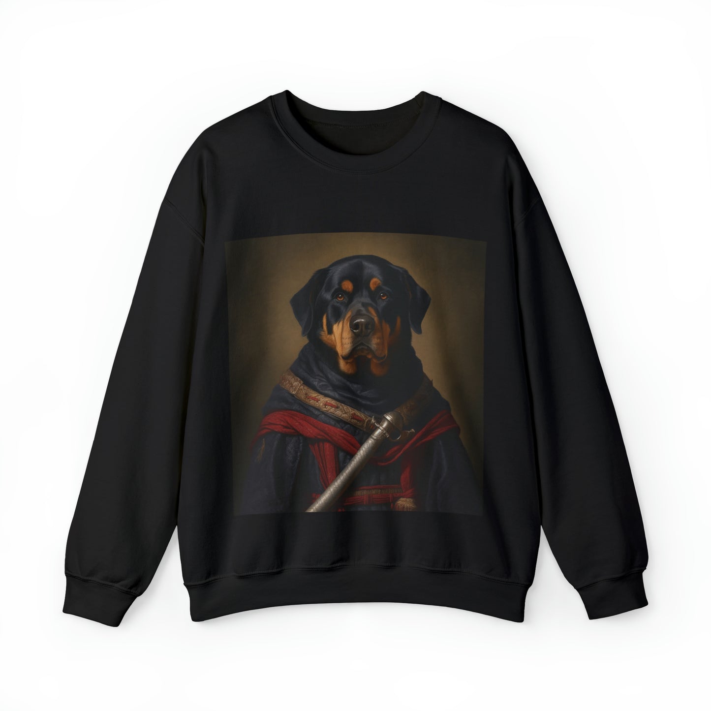 Rottweiler - 13th Century Samurai - Pet Portrait Unisex Crewneck Sweatshirt