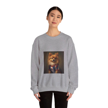 Pomeranian - 20th Century Soccer Player - Pet Portrait Unisex Crewneck Sweatshirt