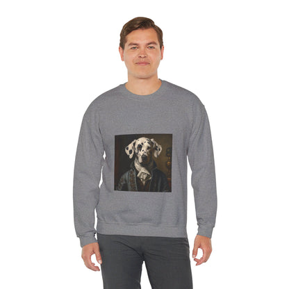 Dalmatian - 19th Century Writer - Pet Portrait Unisex Crewneck Sweatshirt