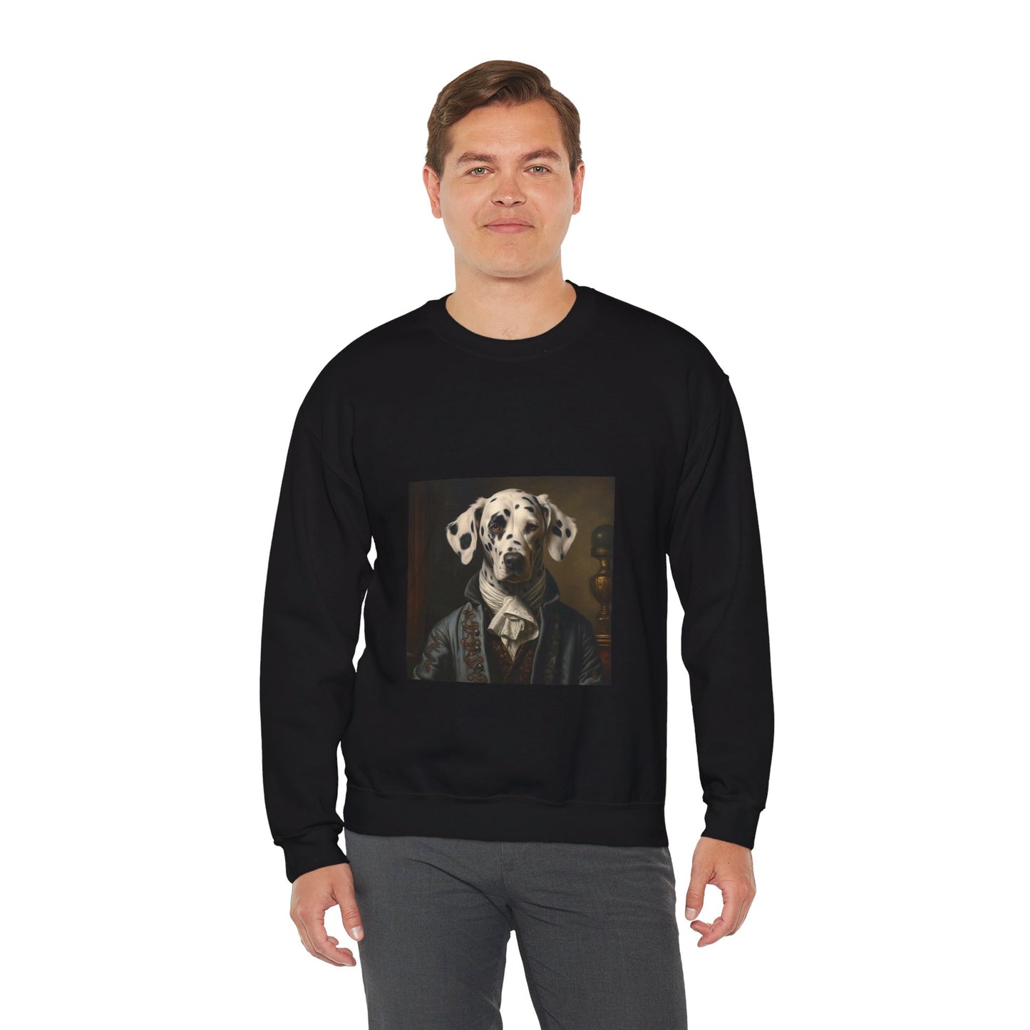 Dalmatian - 19th Century Writer - Pet Portrait Unisex Crewneck Sweatshirt