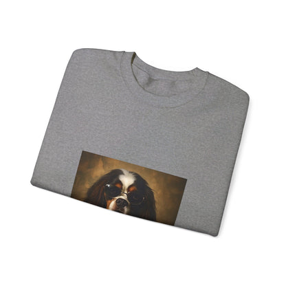 Cavalier King Charles Spaniel - 20th Century Rockstar - Pet Portrait Unisex Crewneck Sweatshirt