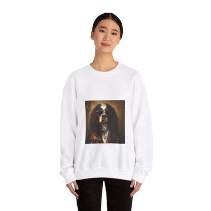 Cavalier King Charles Spaniel - 20th Century Rockstar - Pet Portrait Unisex Crewneck Sweatshirt