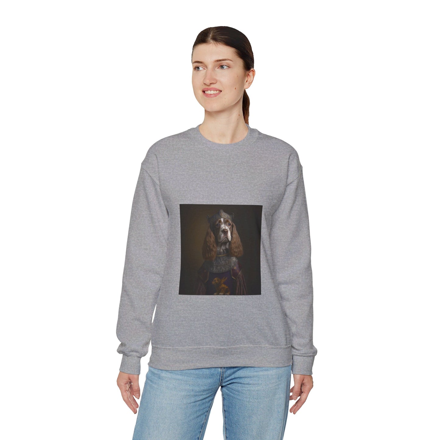 Cocker Spaniel - 15th Century Knight - Pet Portrait Unisex Crewneck Sweatshirt