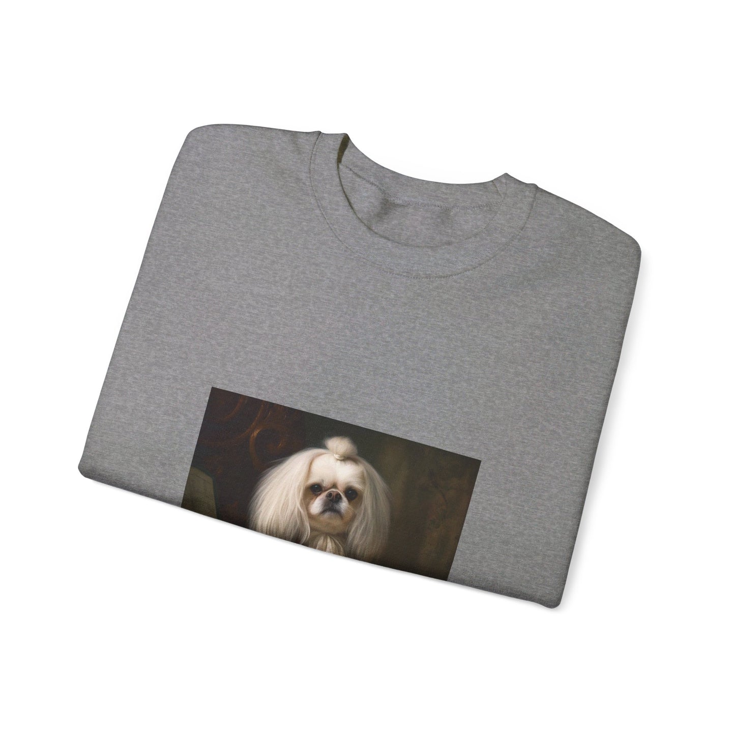 Pekingese - 18th Century Composer - Pet Portrait Unisex Crewneck Sweatshirt