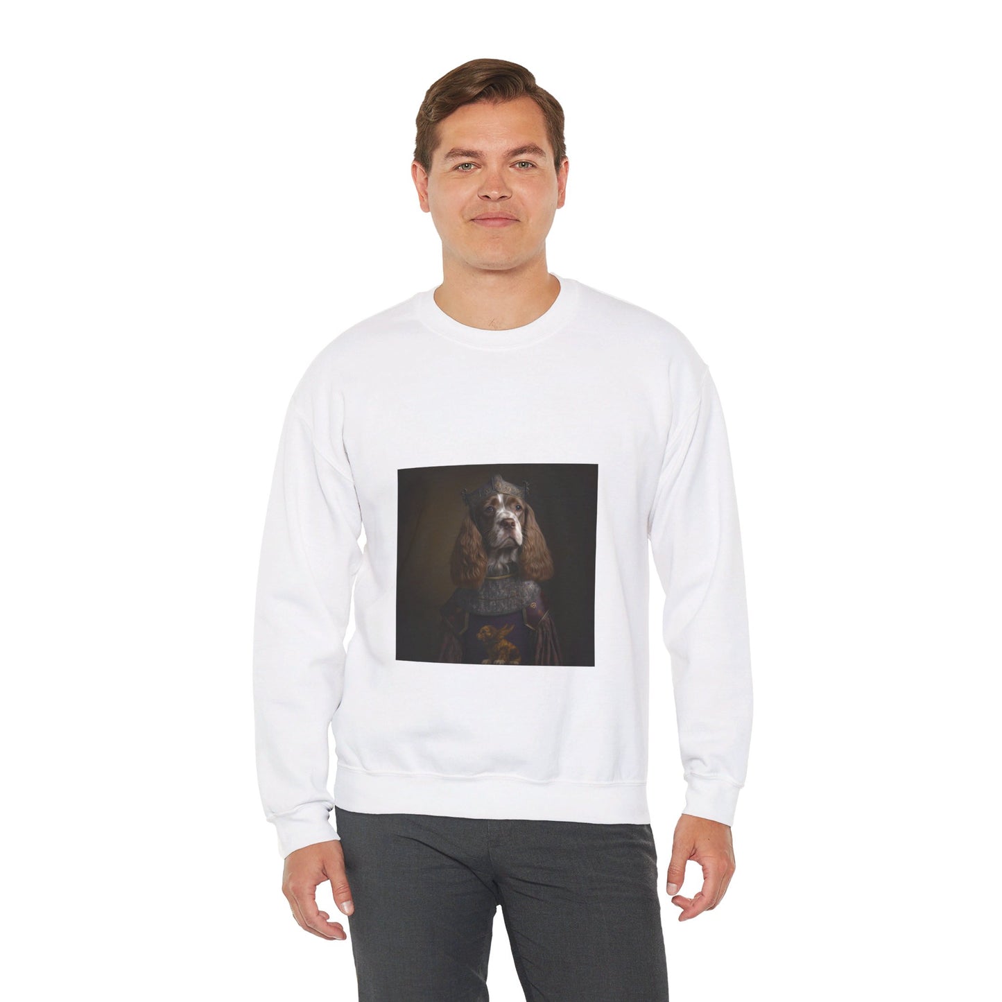 Cocker Spaniel - 15th Century Knight - Pet Portrait Unisex Crewneck Sweatshirt