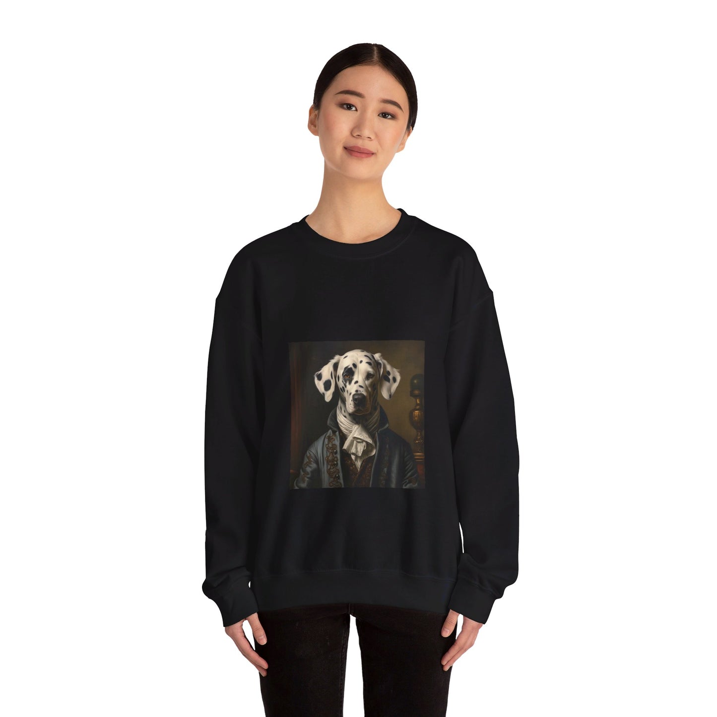 Dalmatian - 19th Century Writer - Pet Portrait Unisex Crewneck Sweatshirt