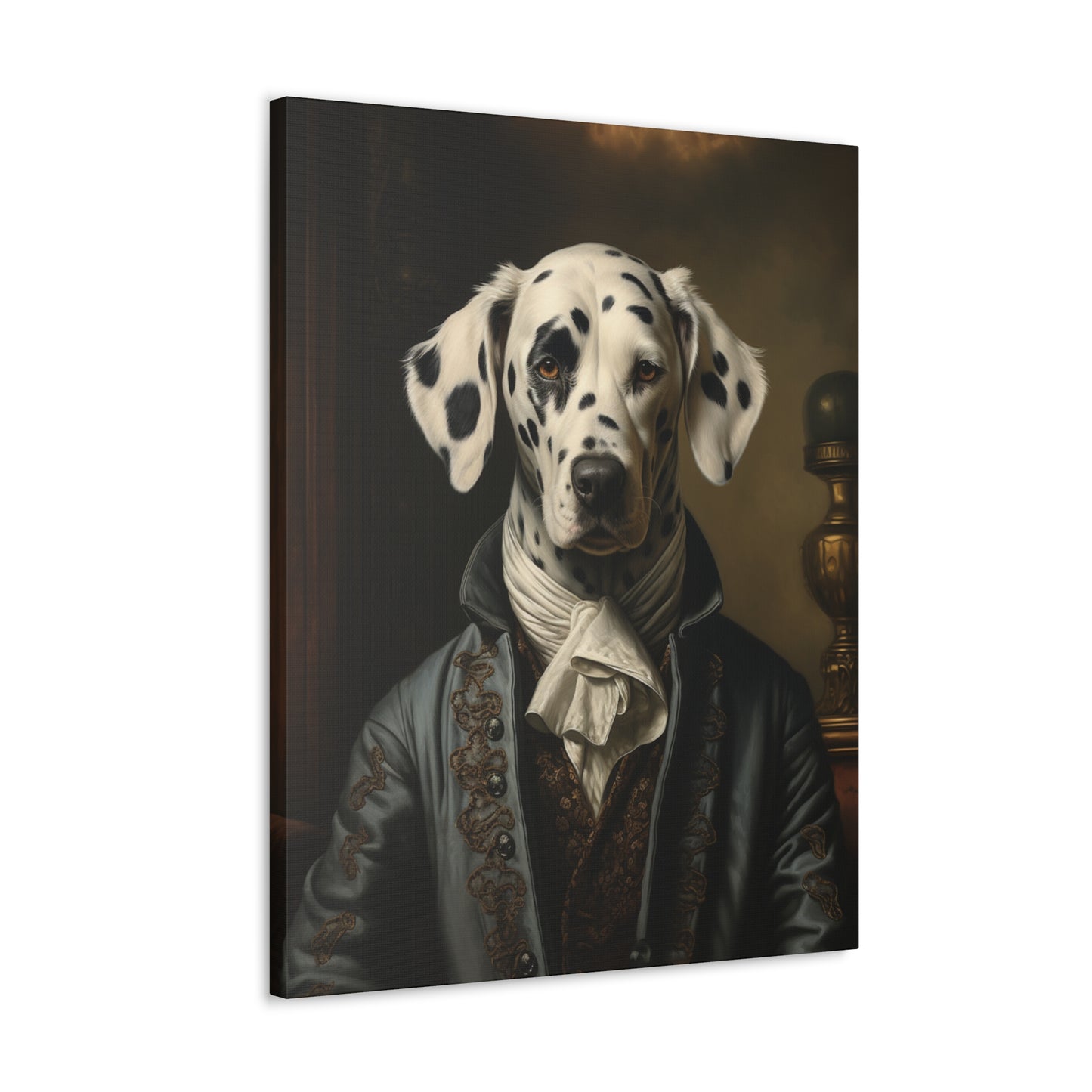 Dalmatian - 19th Century Writer - Pet Portrait Canvas