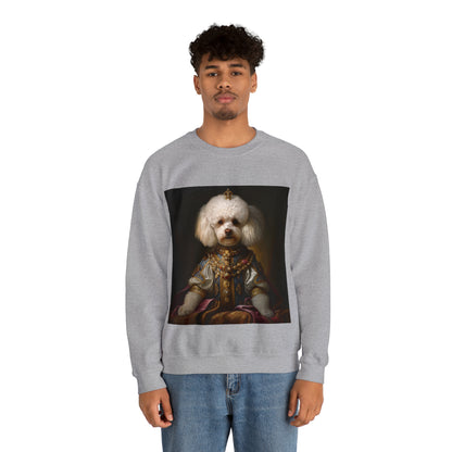 Bichon Frisé - 17th Century European Monarch - Pet Portrait Unisex Crewneck Sweatshirt