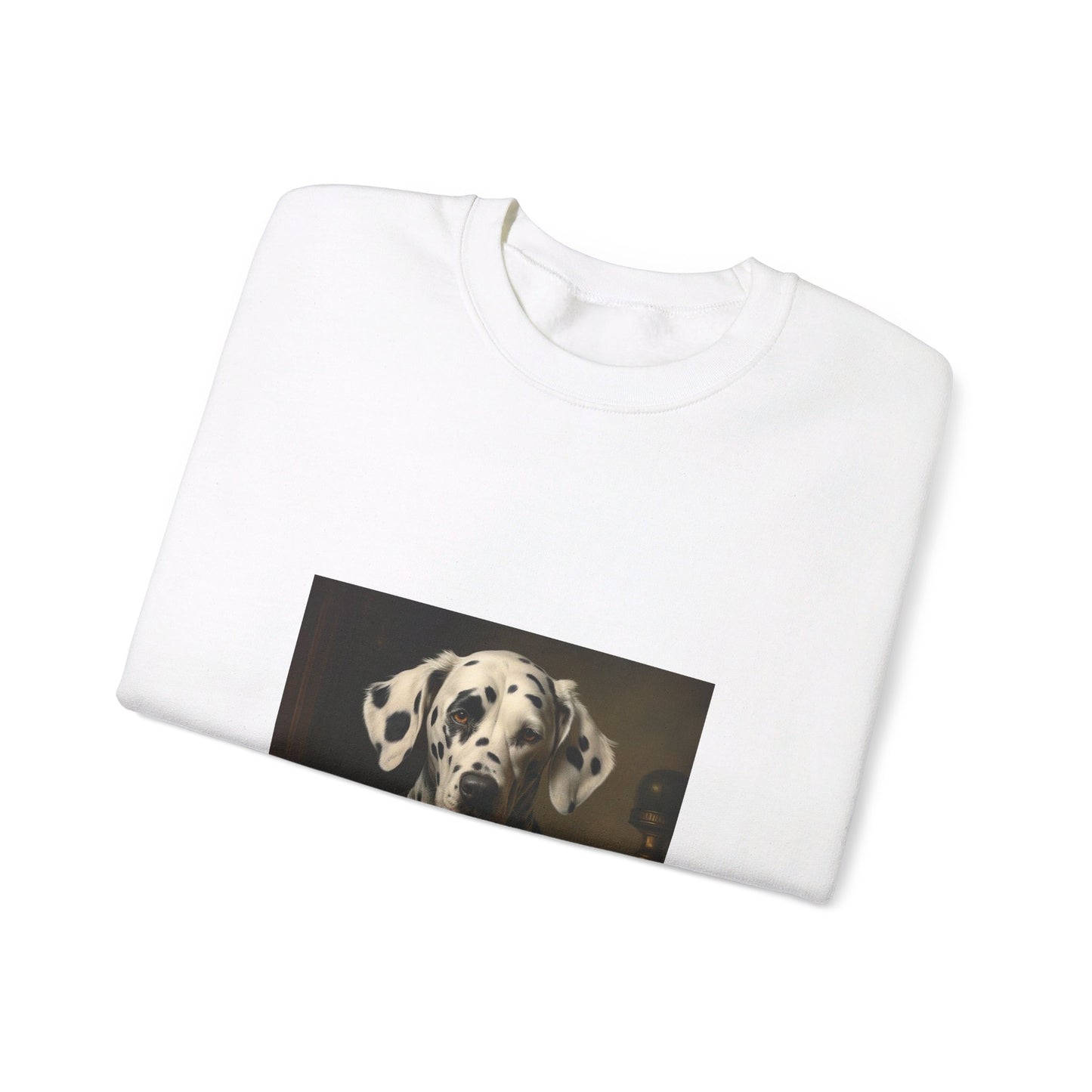 Dalmatian - 19th Century Writer - Pet Portrait Unisex Crewneck Sweatshirt