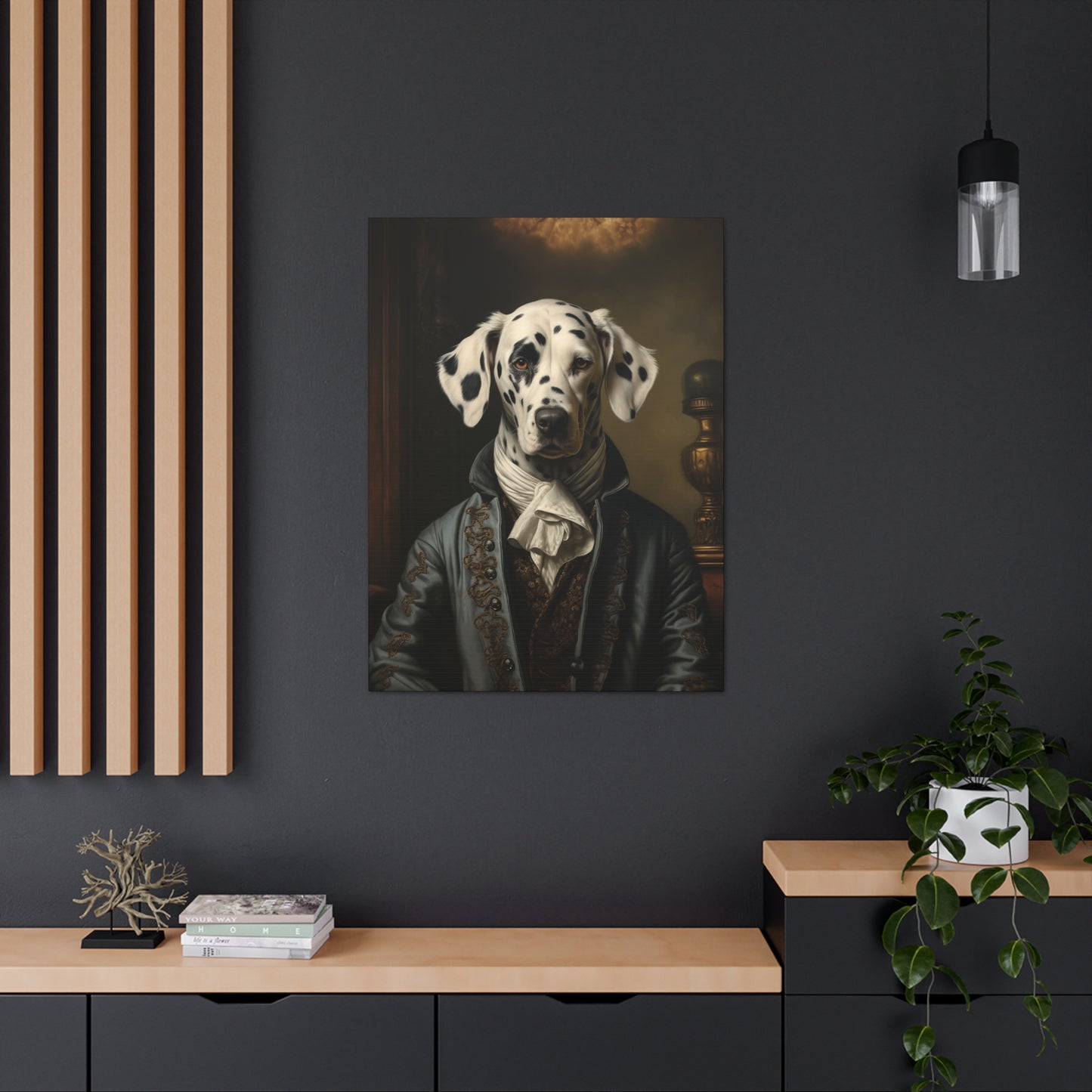 Dalmatian - 19th Century Writer - Pet Portrait Canvas